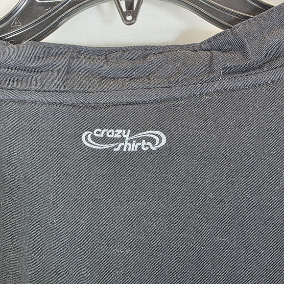 Crazy Shirts Maui Hawaii Club Logo Henley Sweatshirt - Black - Small - Picture 6 of 10